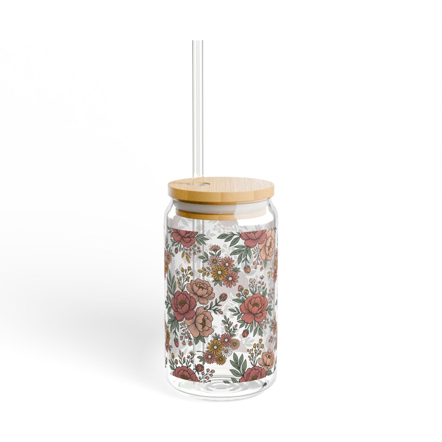 Flower Sipper Glass, 16oz
