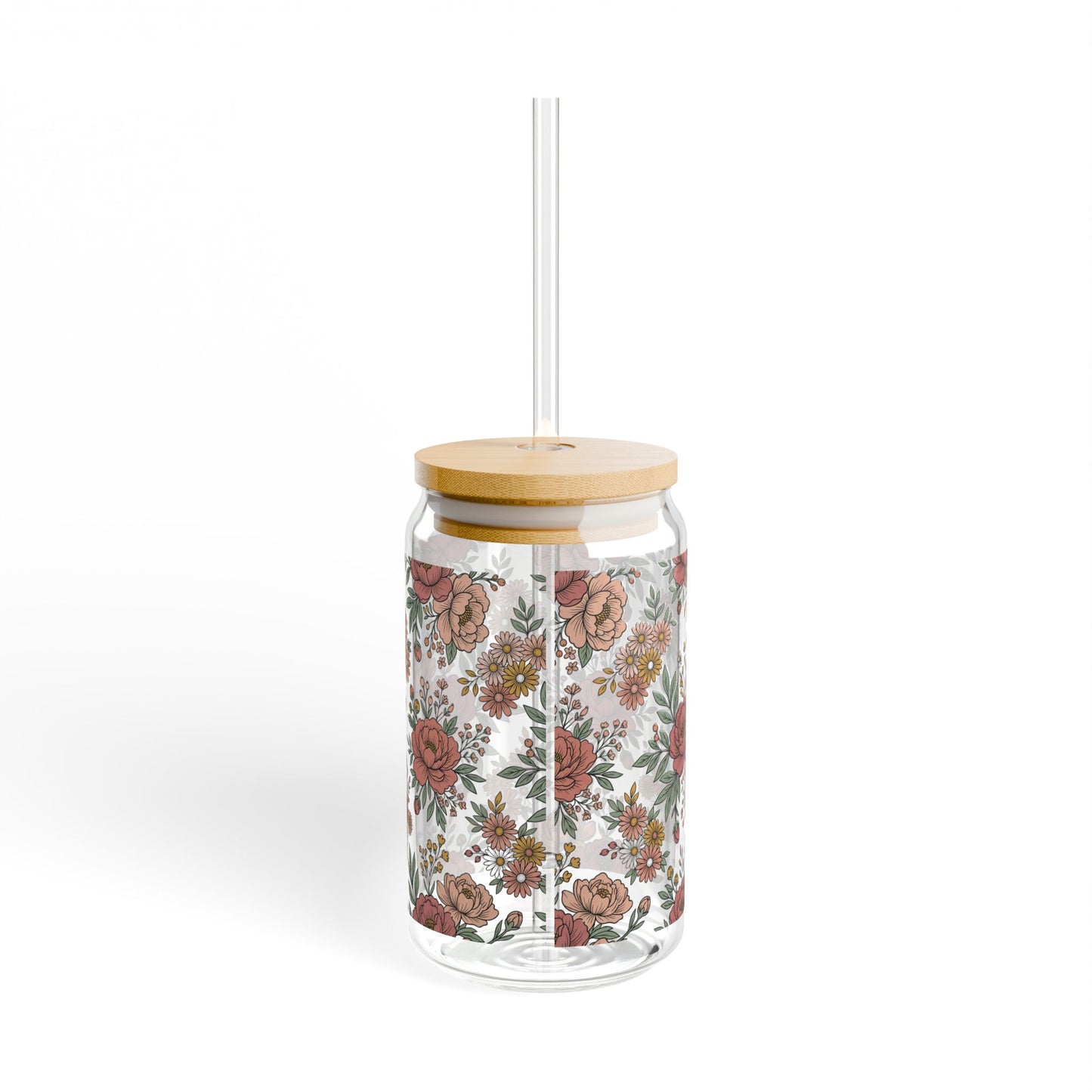 Flower Sipper Glass, 16oz