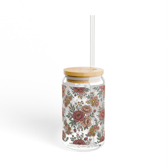 Flower Sipper Glass, 16oz